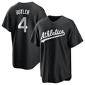 STECN Athletics #4 Lawrence Butler player Black&White Replica Alternate Stitched Jersey
