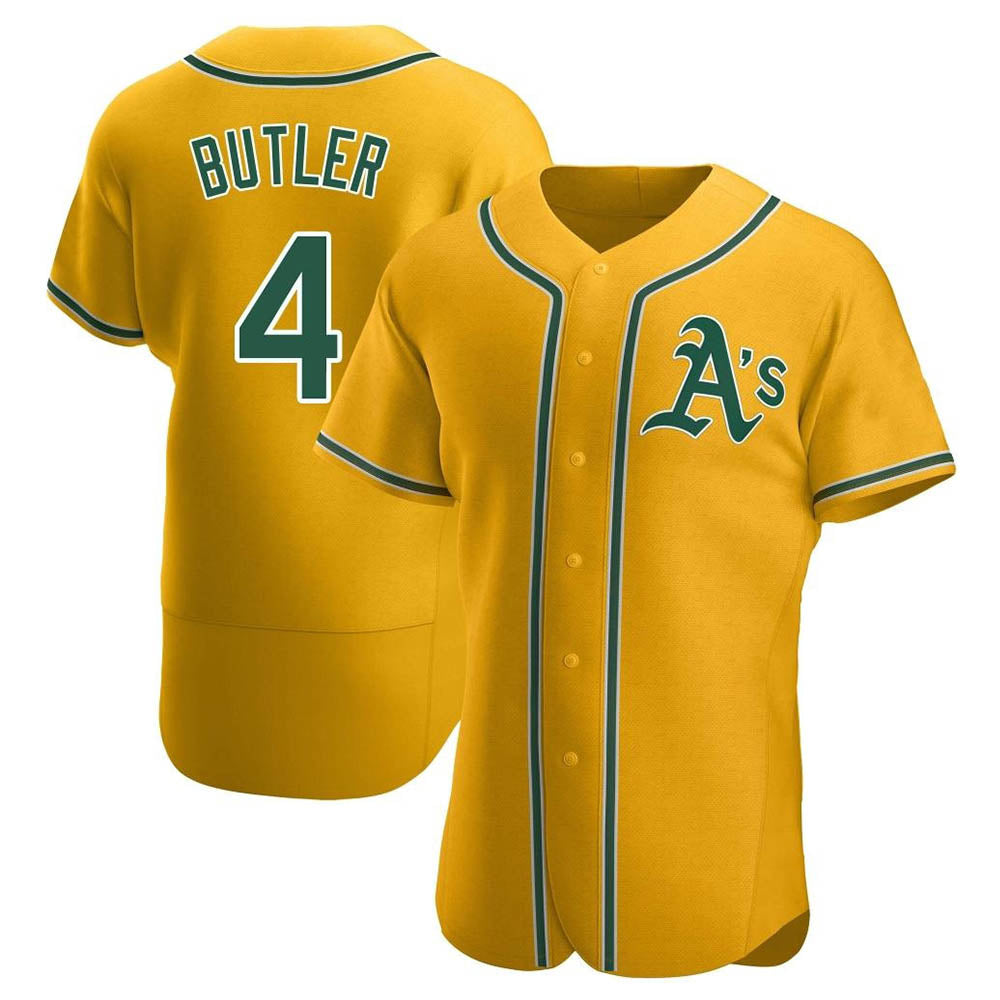 STECN Athletics #4 Lawrence Butler player Gold Authentic Alternate Stitched Jersey