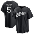 STECN Athletics #5 Jacob Wilson Black&White Replica Alternate Stitched Jersey