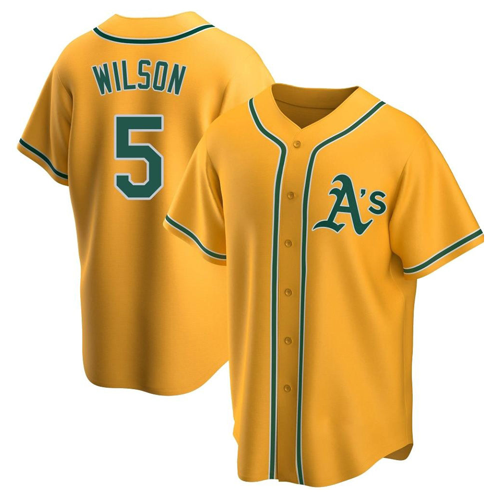 STECN Athletics #5 Jacob Wilson Gold Replica Alternate Stitched Jersey