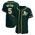 STECN Athletics #5 Jacob Wilson Green Authentic Alternate Stitched Jersey