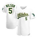STECN Athletics #5 Jacob Wilson White Authentic Home Stitched Jersey
