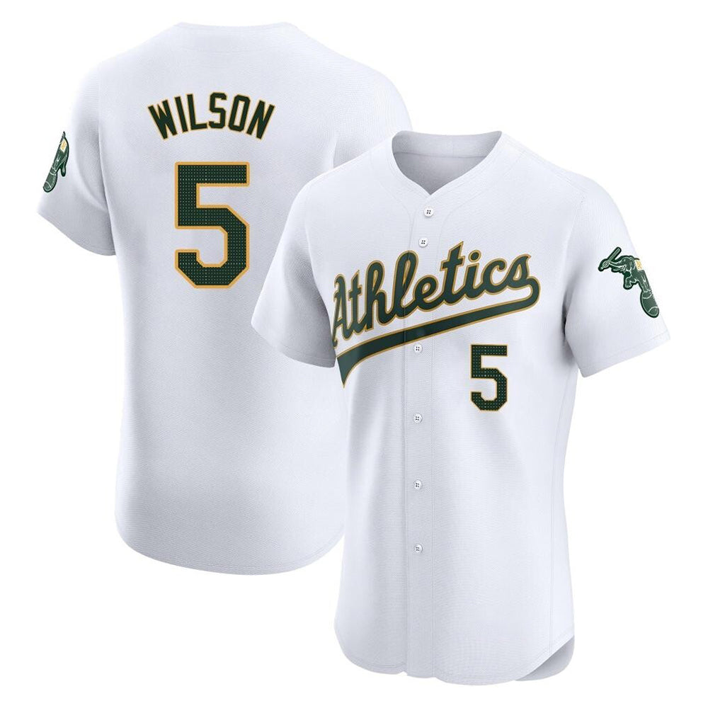 STECN Athletics #5 Jacob Wilson White Elite Home Stitched Jersey