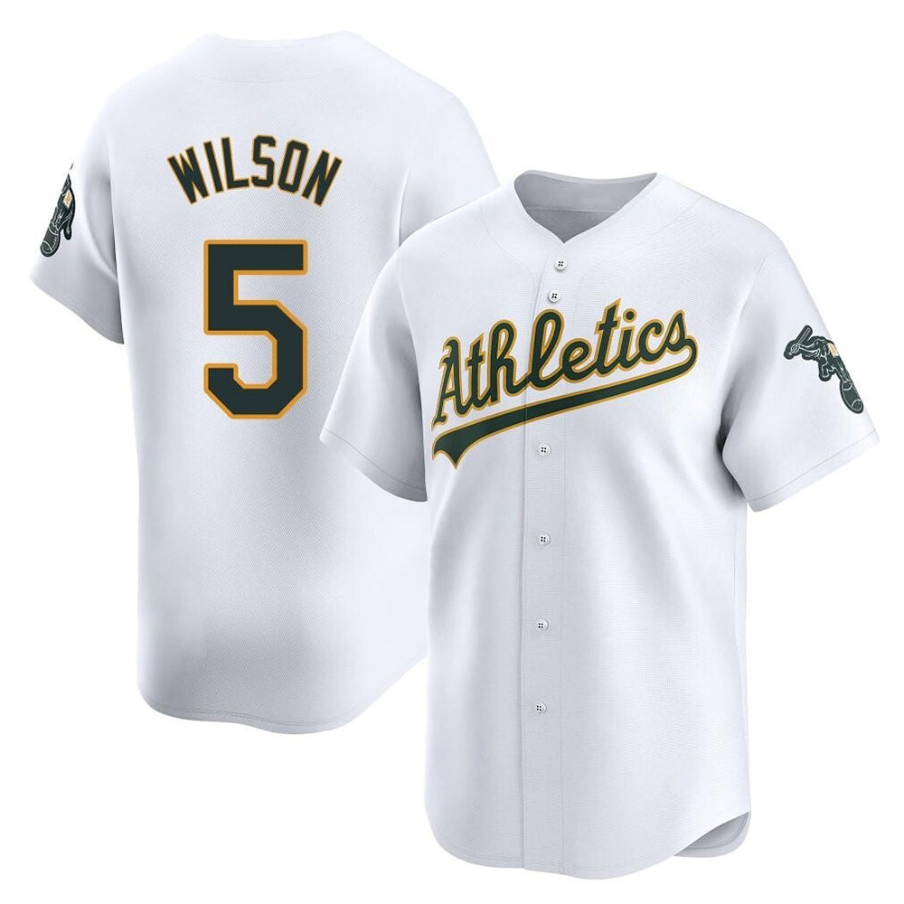 STECN Athletics #5 Jacob Wilson White Limited Home Stitched Jersey