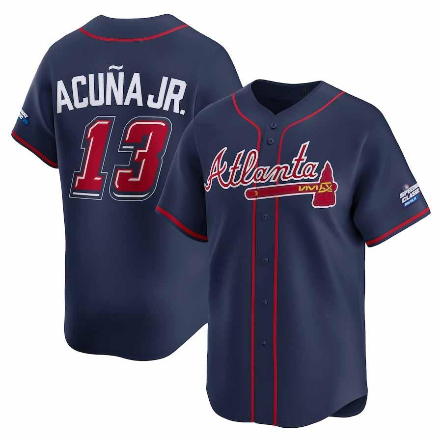 STECN A.Braves #13 Ronald Acuna Jr. Navy 2025 Speedway Classic Alternate Limited Player Personalized Jersey