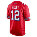 STECN B.Bills #12 Jim Kelly Player Red Home Game Stitched Jerseys