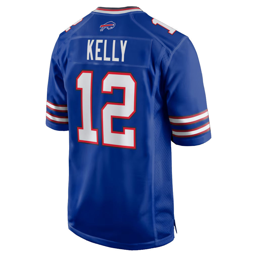 STECN B.Bills #12 Jim Kelly Player Royal Home Game Stitched Jerseys