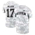 STECN B.Bills #17 Josh Allen Player Arctic Camo Salute to Service T-Shirt Hoodies Stitched Jerseys