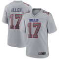 STECN B.Bills #17 Josh Allen Player Gray Game Stitched Jerseys