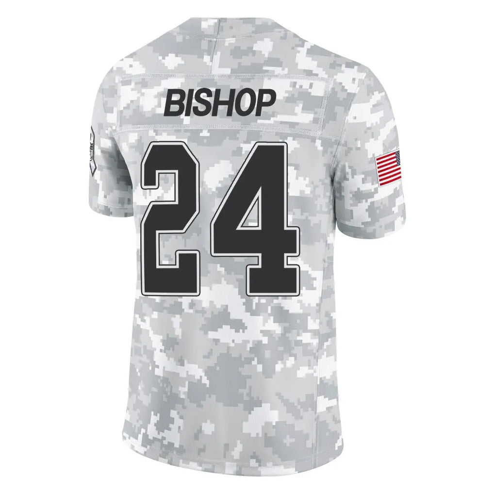 STECN B.Bills #24 Cole Bishop Player Arctic Camo Salute to Service Limited Stitched Jerseys