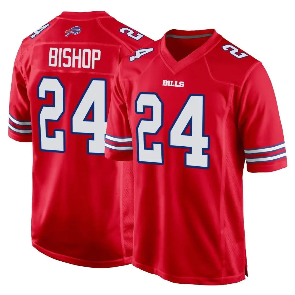 STECN B.Bills #24 Cole Bishop Player Red Home Game Stitched Jerseys