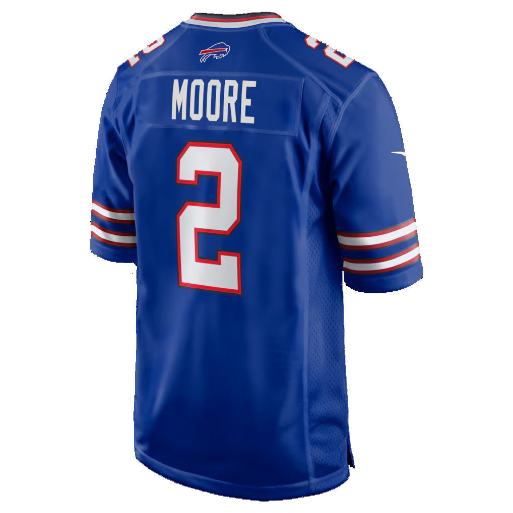 STECN B.Bills #2 D.J. Moore Royal Game Stitched Jerseys
