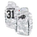 STECN B.Bills #31 Maxwell Hairston Player Arctic Camo Salute to Service Hoodies Limited Stitched Jerseys