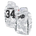 STECN B.Bills #34 Thurman Thomas Player Arctic Camo Salute to Service Hoodies Limited Stitched Jerseys