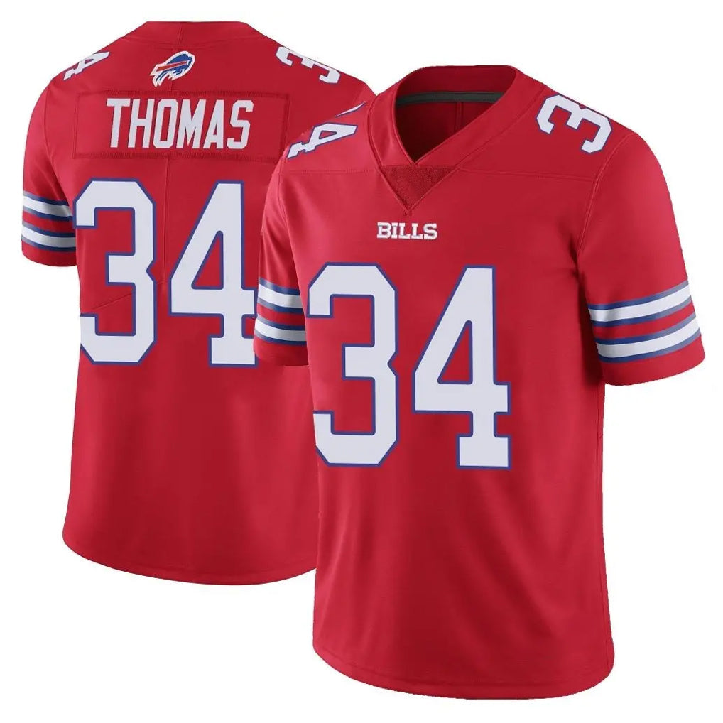 STECN B.Bills #34 Thurman Thomas Player Red Vapor Untouchable Limited Home Game Stitched Jerseys