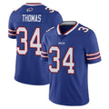 STECN B.Bills #34 Thurman Thomas Player Royal Vapor Untouchable Limited Stitched Jerseys