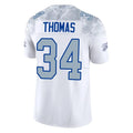 STECN B.Bills #34 Thurman Thomas Player White Rivalries Collection Vapor Limited Stitched Jerseys