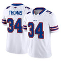 STECN B.Bills #34 Thurman Thomas Player White Vapor F.U.S.E. Limited Home Game Stitched Jerseys