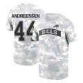 STECN B.Bills #44 Joe Andreessen Player Arctic Camo Salute to Service T-Shirt Hoodies Stitched Jerseys