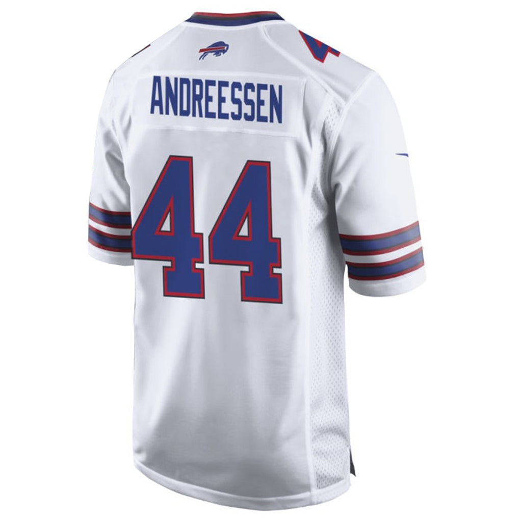 STECN B.Bills #44 Joe Andreessen Player White Home Game Stitched Jerseys