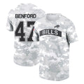 STECN B.Bills #47 Christian Benford Player Arctic Camo Salute to Service T-Shirt Hoodies Stitched Jerseys