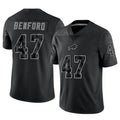 STECN B.Bills #47 Christian Benford Player Black RFLCTV Limited Stitched Jerseys