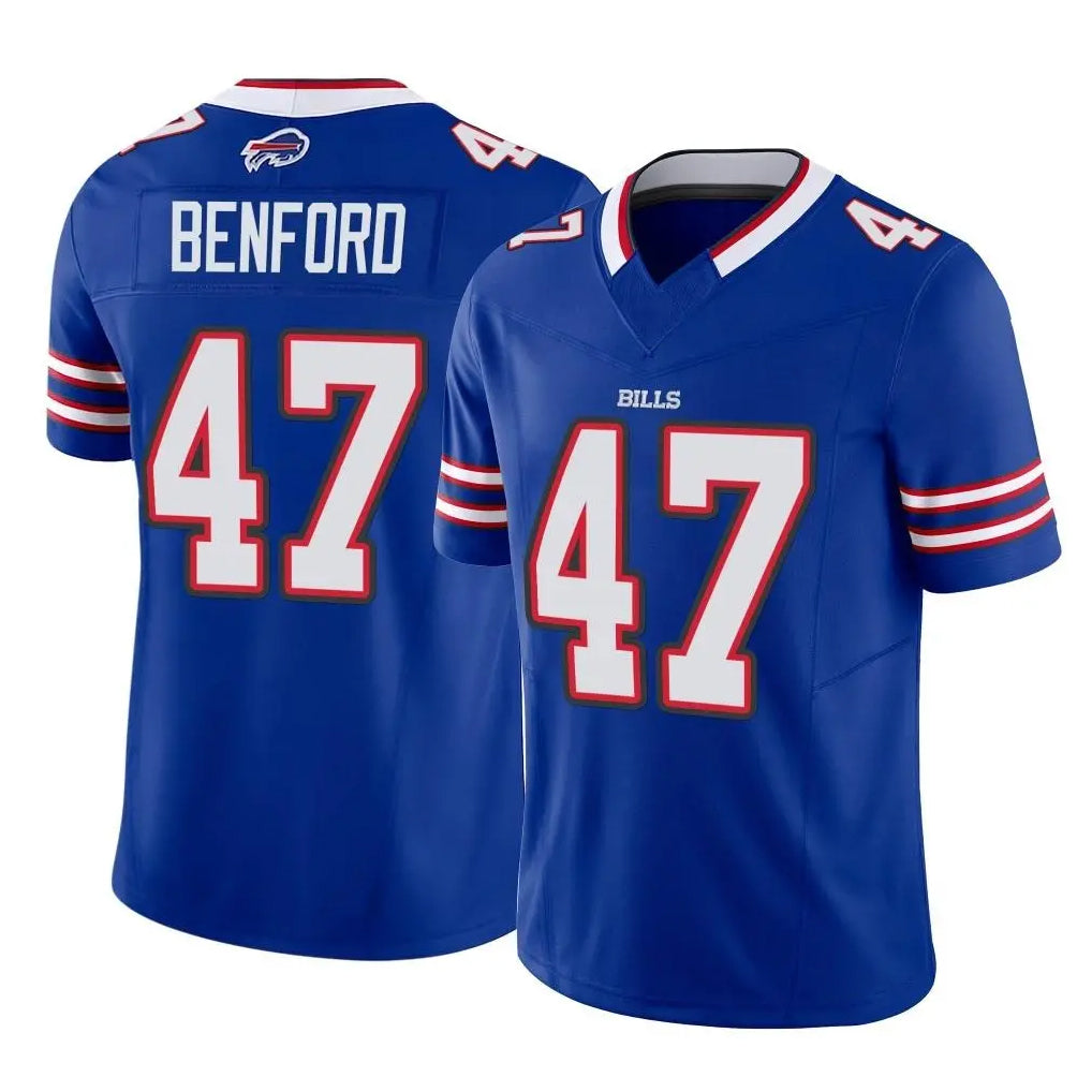 STECN B.Bills #47 Christian Benford Player Royal Vapor F.U.S.E. Limited Home Game Stitched Jerseys