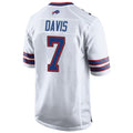 STECN B.Bills #7 Ray Davis Player White Home Game Stitched Jerseys