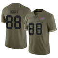 STECN B.Bills #88 Dawson Knox Player Olive Salute To Service Game Stitched Jerseys