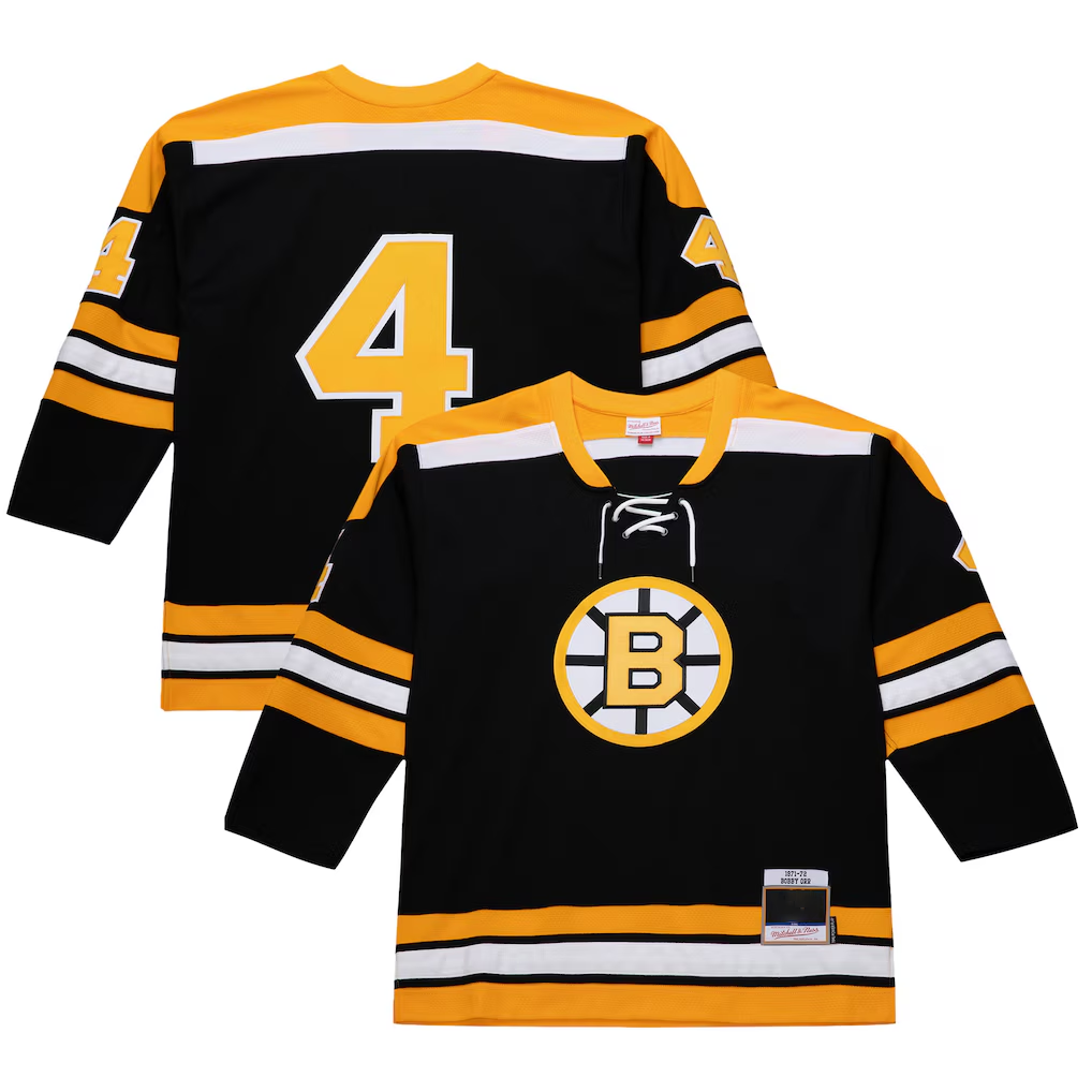 STECN B.Bruins #4 Bobby Orr Black 1971-72 Power Play Stitched Jerseys
