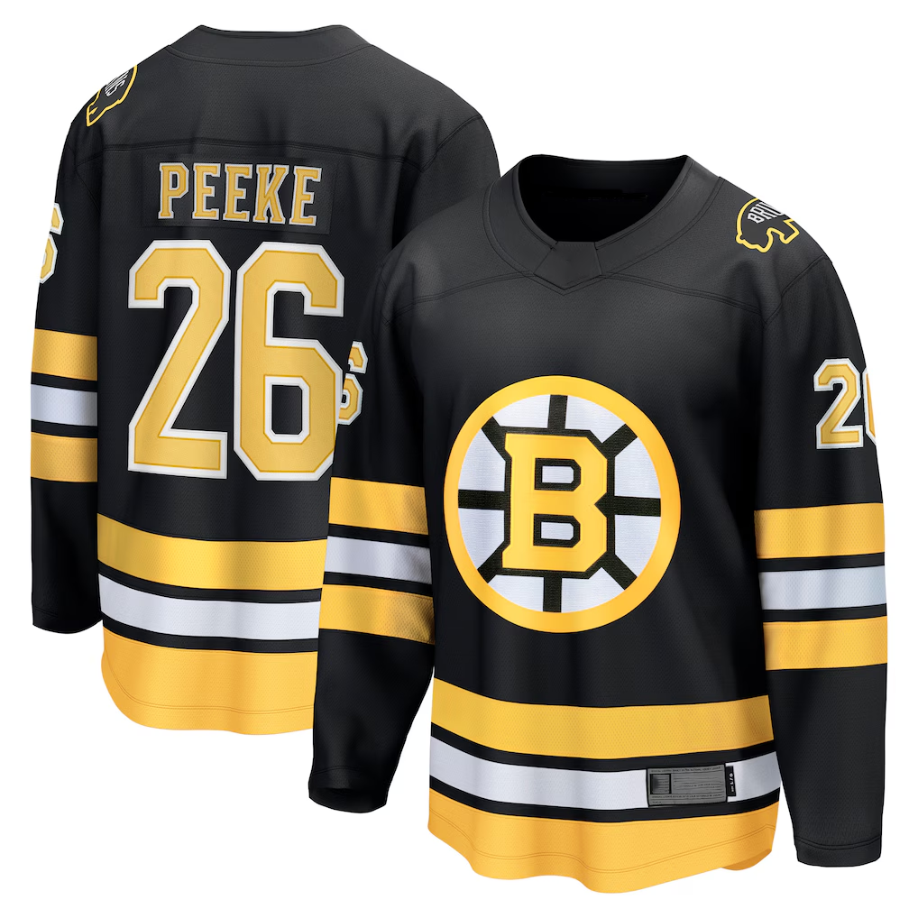 STECN B.Bruins #26 Andrew Peeke Black Home Breakaway Player Stitched Jerseys