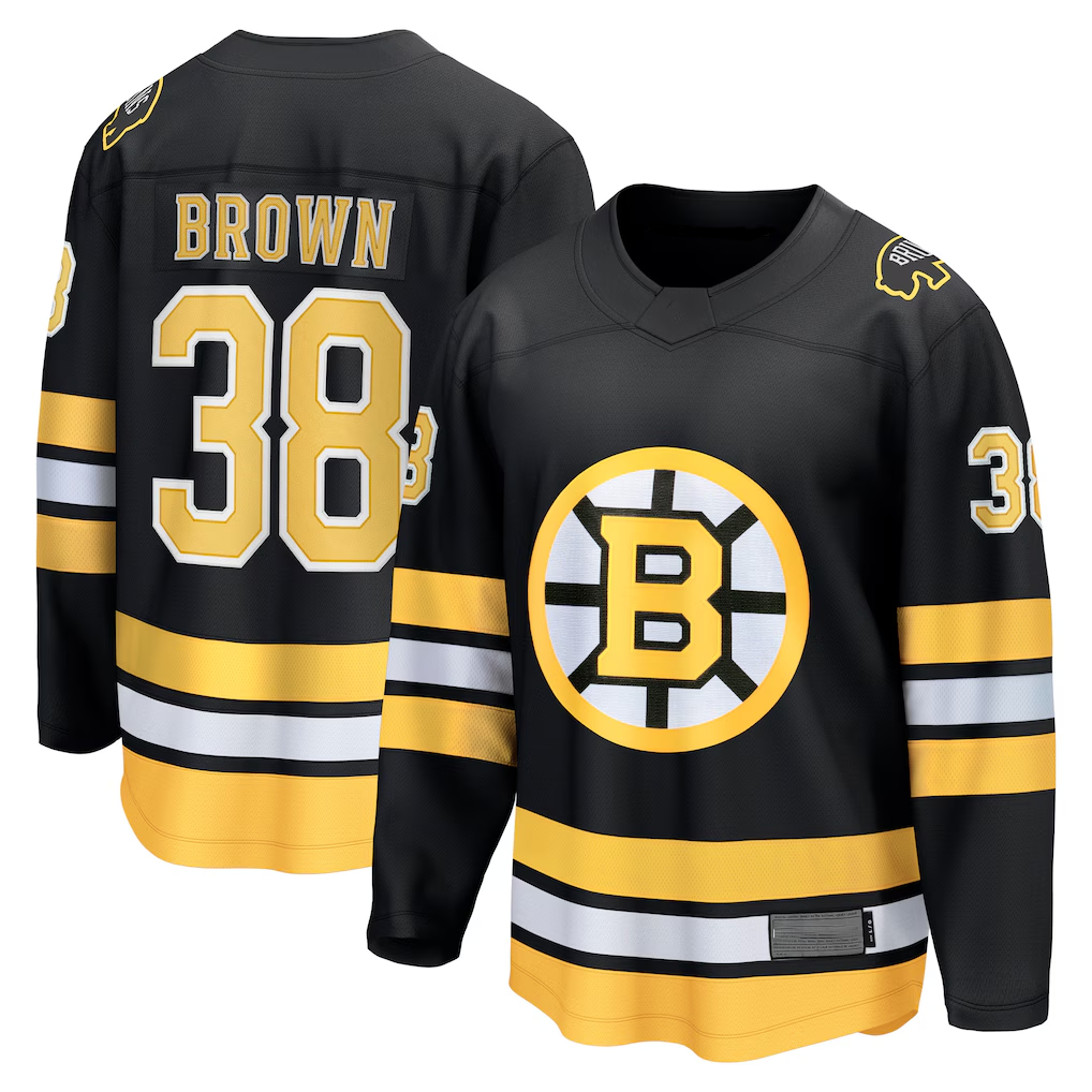 STECN B.Bruins #38 Patrick Brown Black Home Breakaway Player Stitched Jerseys