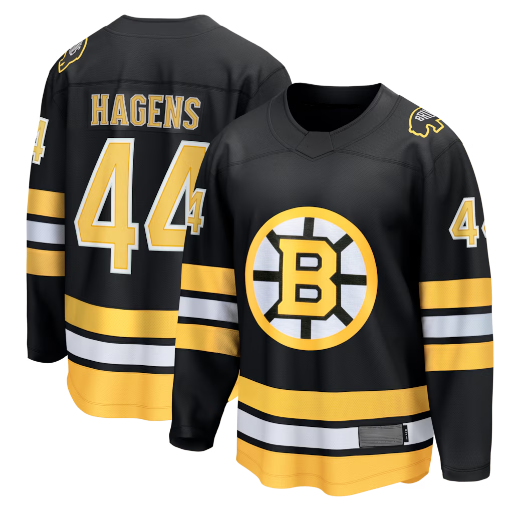 STECN B.Bruins #44 James Hagens Black Breakaway Stitched Jerseys