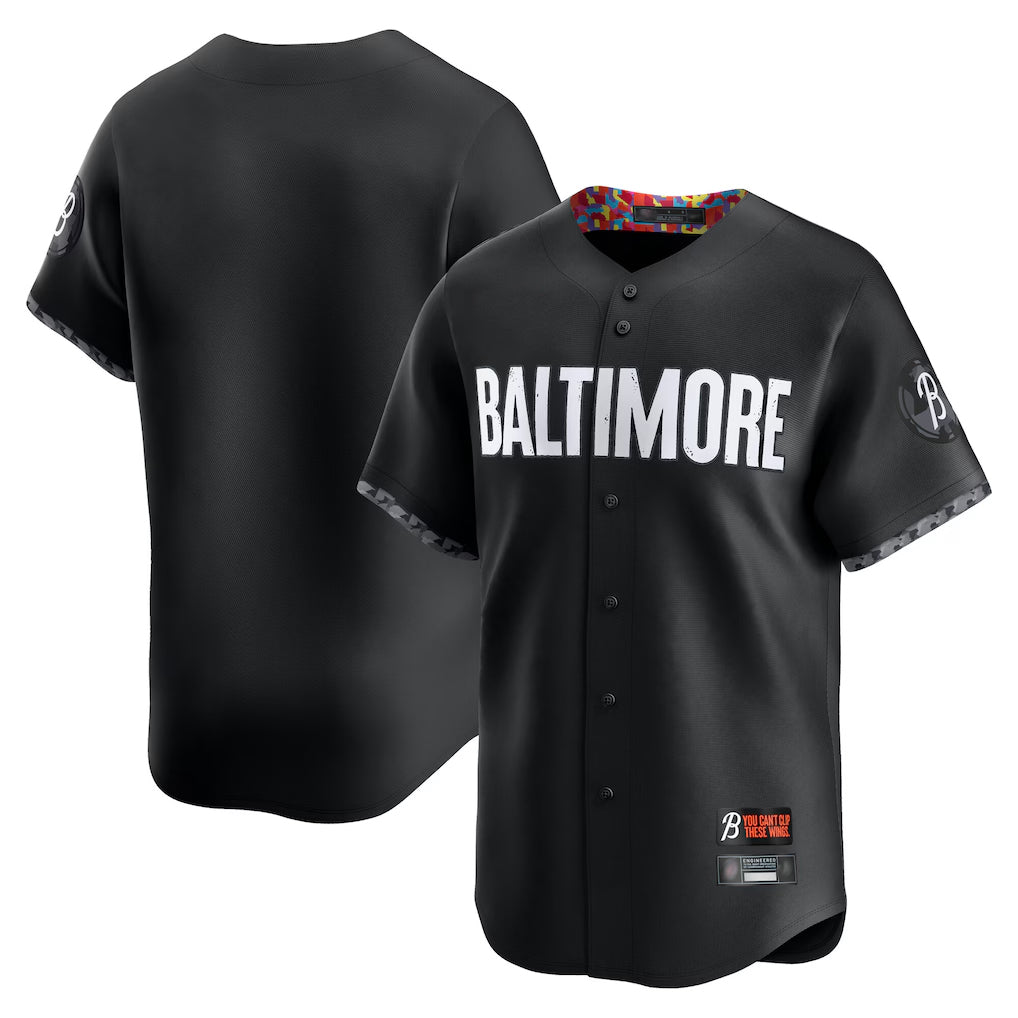 STECN B.Orioles Black City Connect Limited Home Game Blank Player Stitched Jerseys