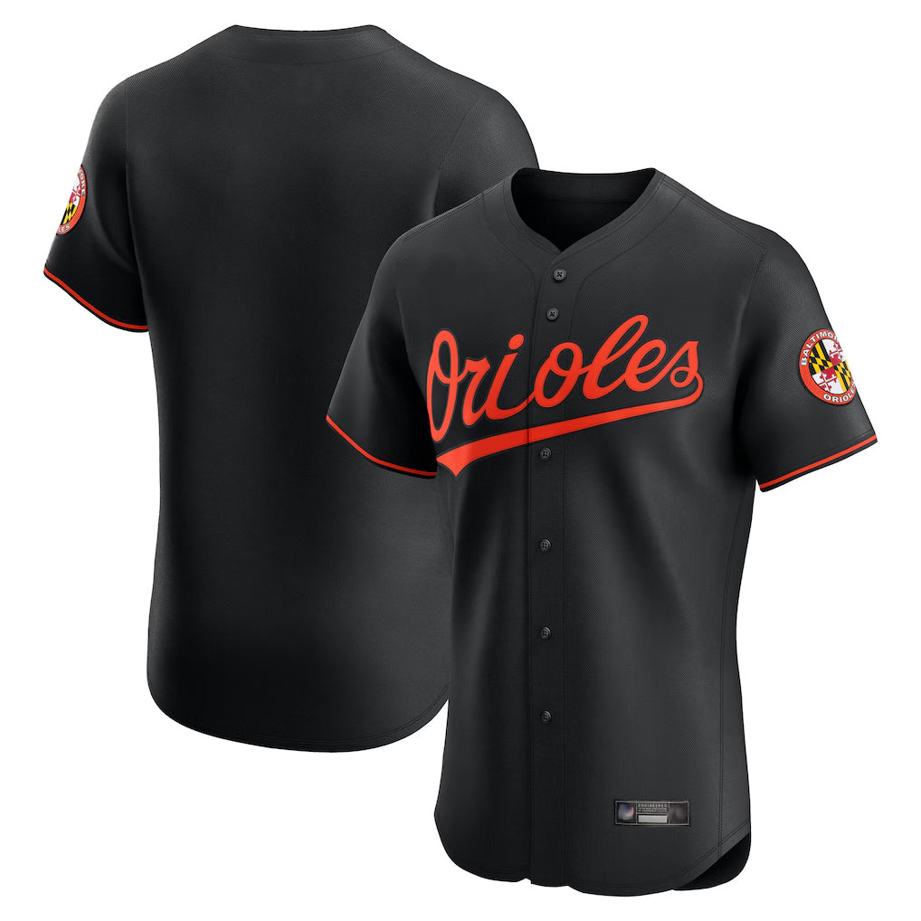 STECN B.Orioles Black Limited Elite Home Game Blank Player Stitched Jerseys