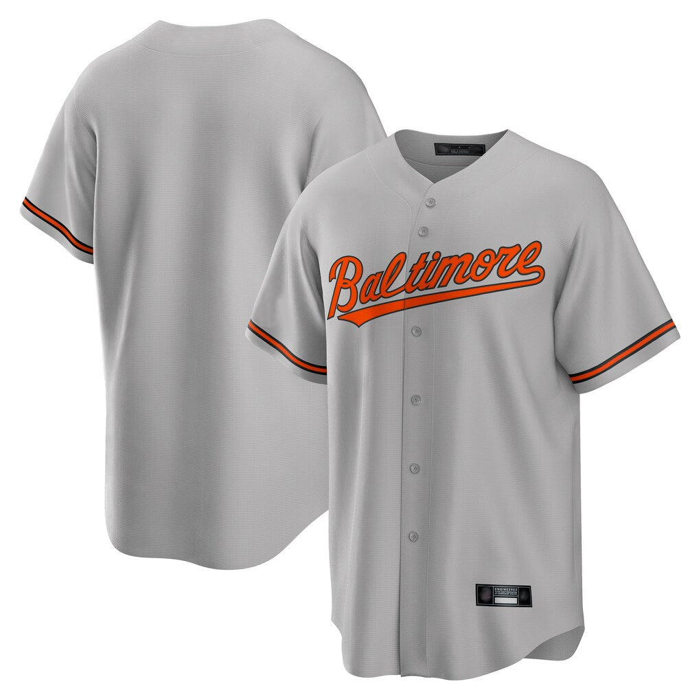 STECN B.Orioles Gray Home Game Blank Player Stitched Jerseys