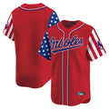 STECN B.Orioles Red Independence Day Vapor Premier Limited Home Game Blank Player Stitched Jerseys