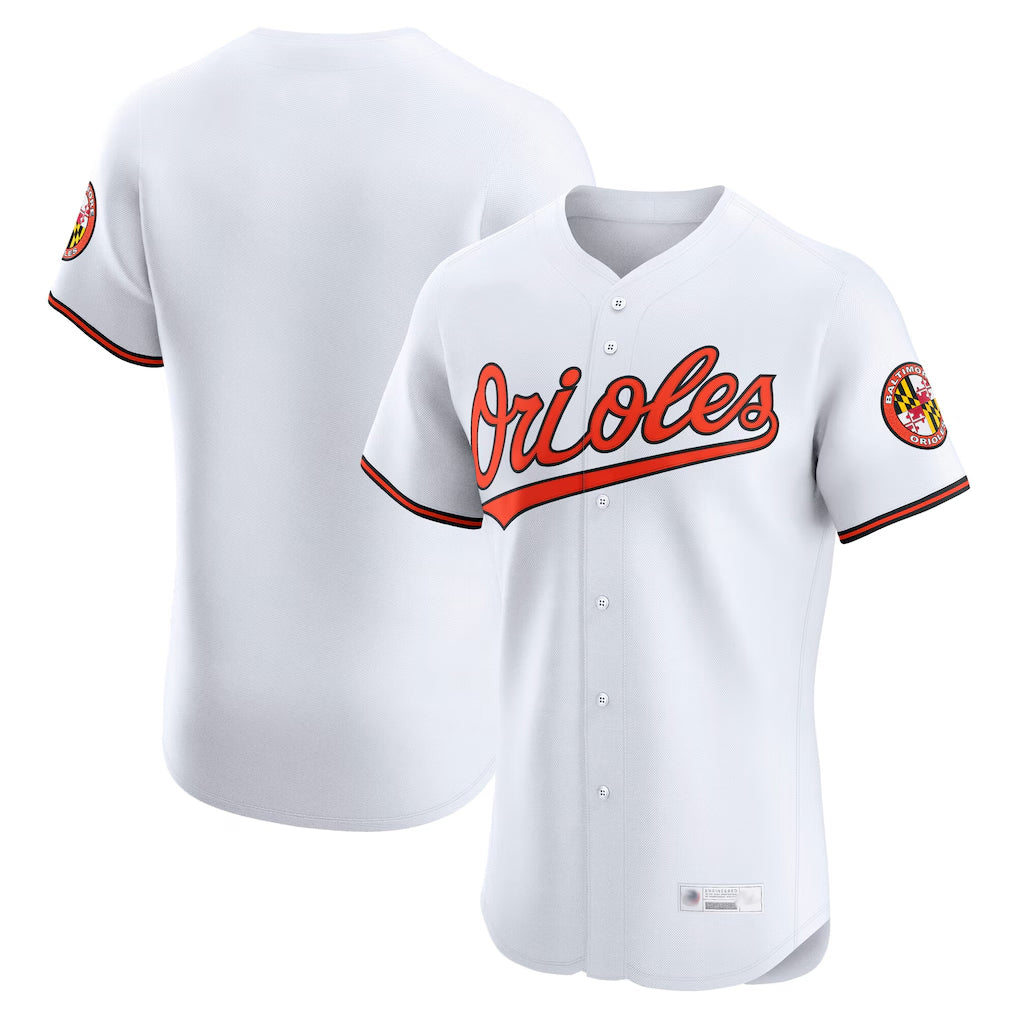 STECN B.Orioles White Limited Elite Home Game Blank Player Stitched Jerseys