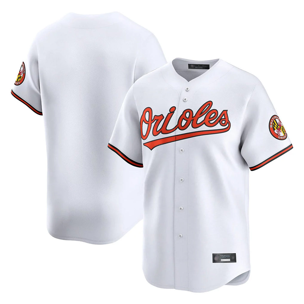 STECN B.Orioles White Limited Home Game Blank Player Stitched Jerseys