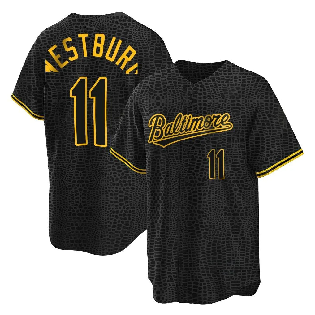 STECN B.Orioles #11 Jordan Westburg Player Black Snake Skin City Home Game Stitched Jerseys