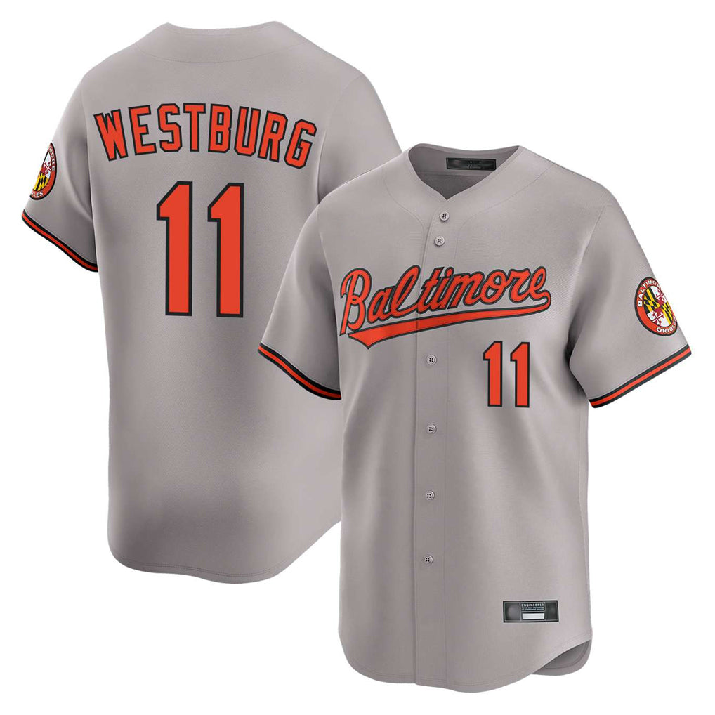 STECN B.Orioles #11 Jordan Westburg Player Gray Limited Home Game Stitched Jerseys