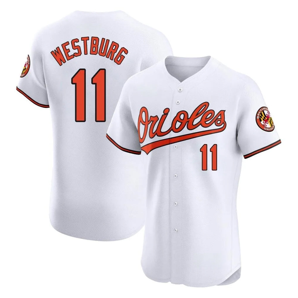 STECN B.Orioles #11 Jordan Westburg Player White Limited Elite Home Game Stitched Jerseys