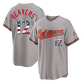 STECN B.Orioles #12 Dylan Beavers Player Gray USA 250 Fourth of July Home Game Stitched Jerseys