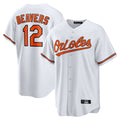 STECN B.Orioles #12 Dylan Beavers Player White Home Game Stitched Jerseys