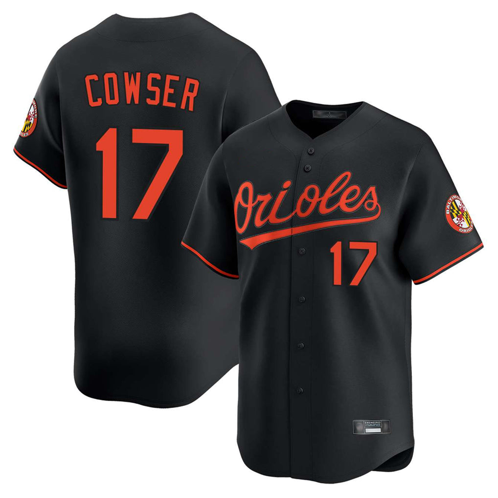 STECN B.Orioles #17 Colton Cowser Player Black Limited Home Game Stitched Jerseys