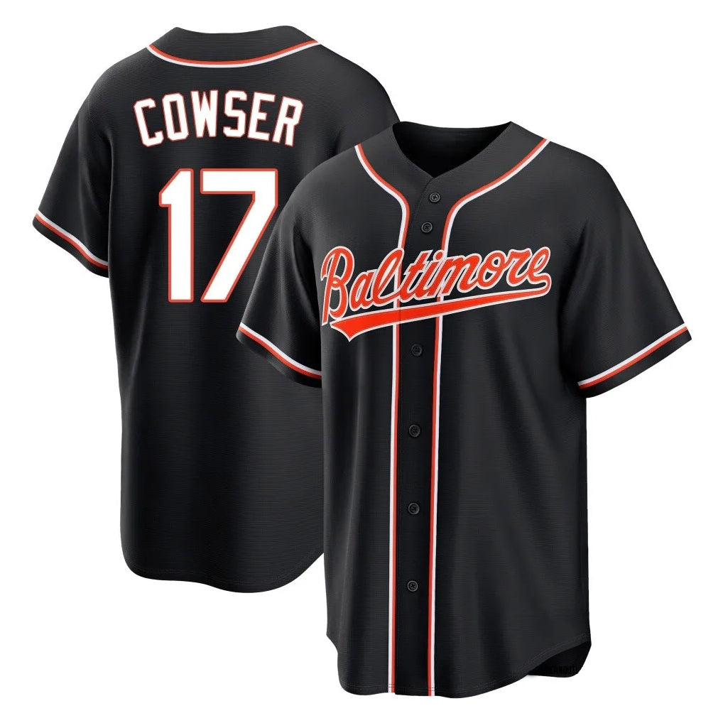 STECN B.Orioles #17 Colton Cowser Player Black Out Home Game Stitched Jerseys