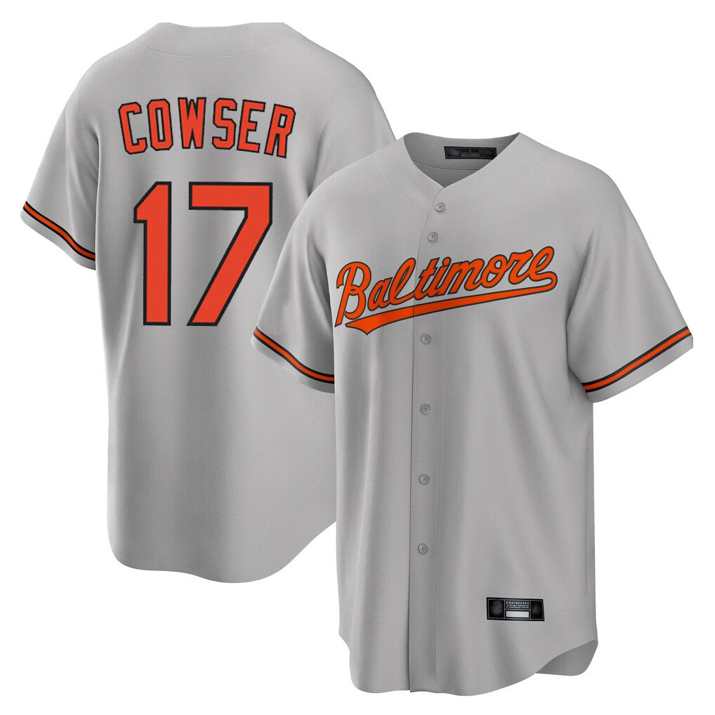STECN B.Orioles #17 Colton Cowser Player Gray Home Game Stitched Jerseys