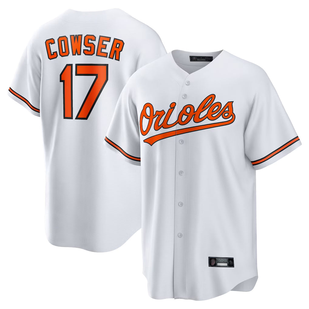 STECN B.Orioles #17 Colton Cowser Player White Home Game Stitched Jerseys
