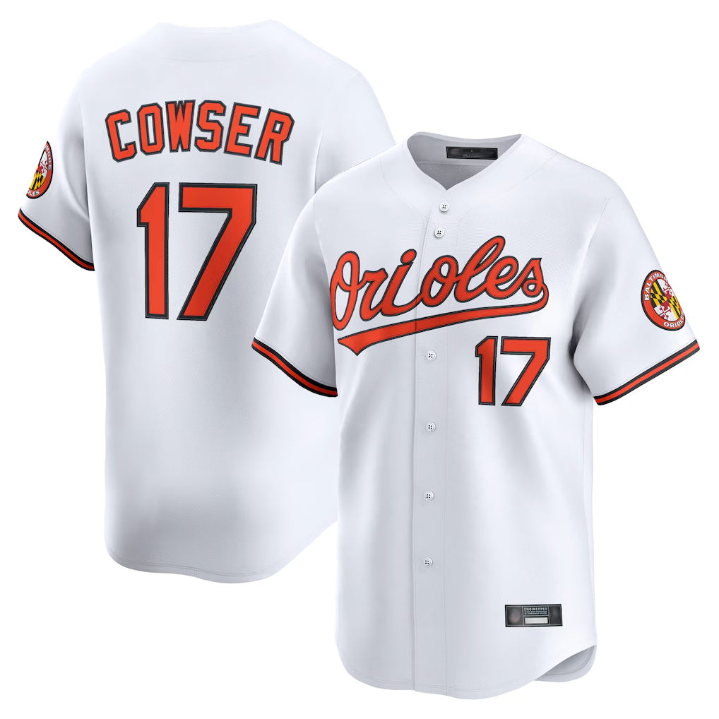 STECN B.Orioles #17 Colton Cowser Player White Limited Home Game Stitched Jerseys