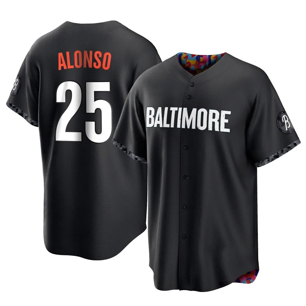 STECN B.Orioles #25 Pete Alonso Player Black City Connect Home Game Stitched Jerseys
